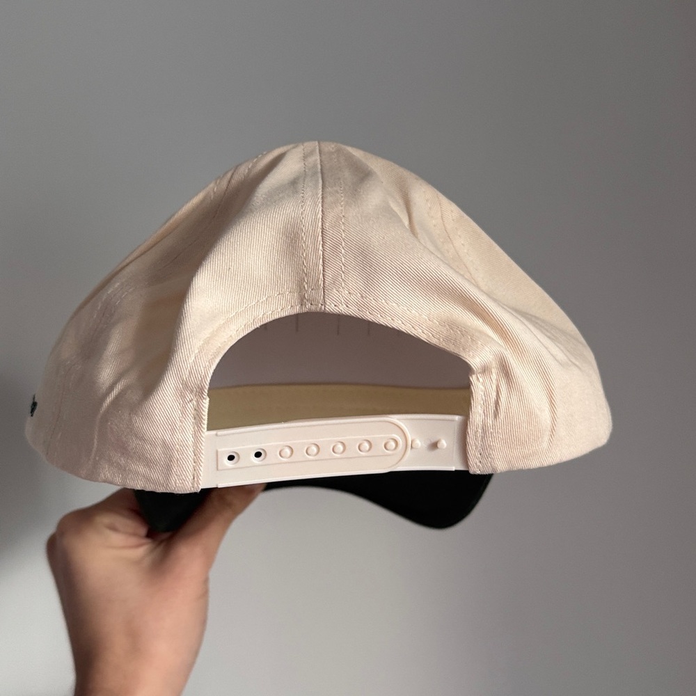 Eleven Eleven CAVIAR COWBOY CAP IN BEIGE & FOREST GREEN - Picture 4 of 8